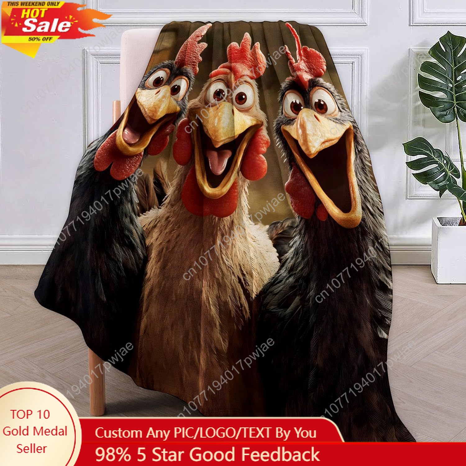 Home Of Textiles - Selimut Ayam Hadiah untuk Wanita, Selimut