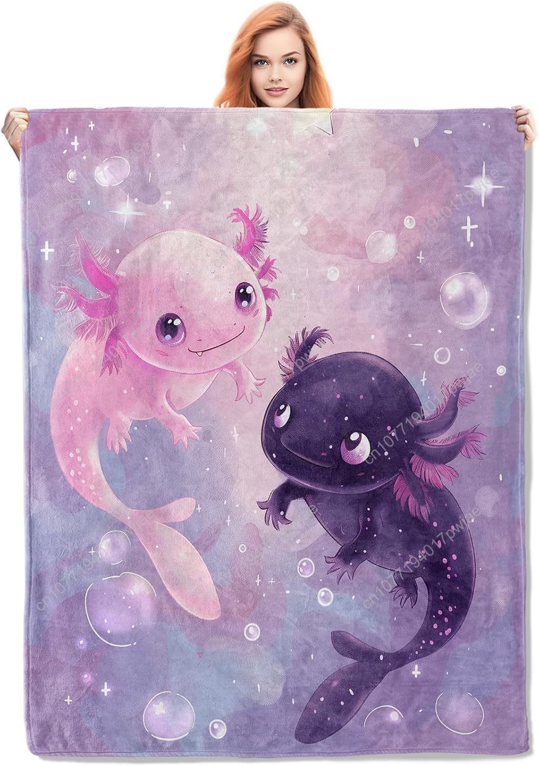 Home Of Textiles - Selimut Axolotl Lucu Selimut Flanel Axolotl
