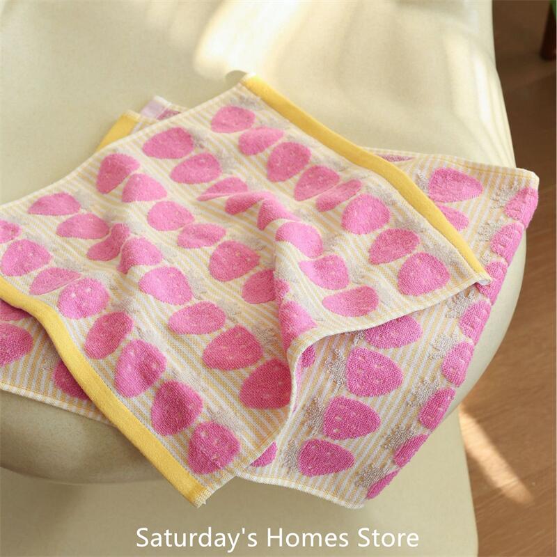 Home Textiles Face Towel - Handuk muka lembut katun seri stroberi