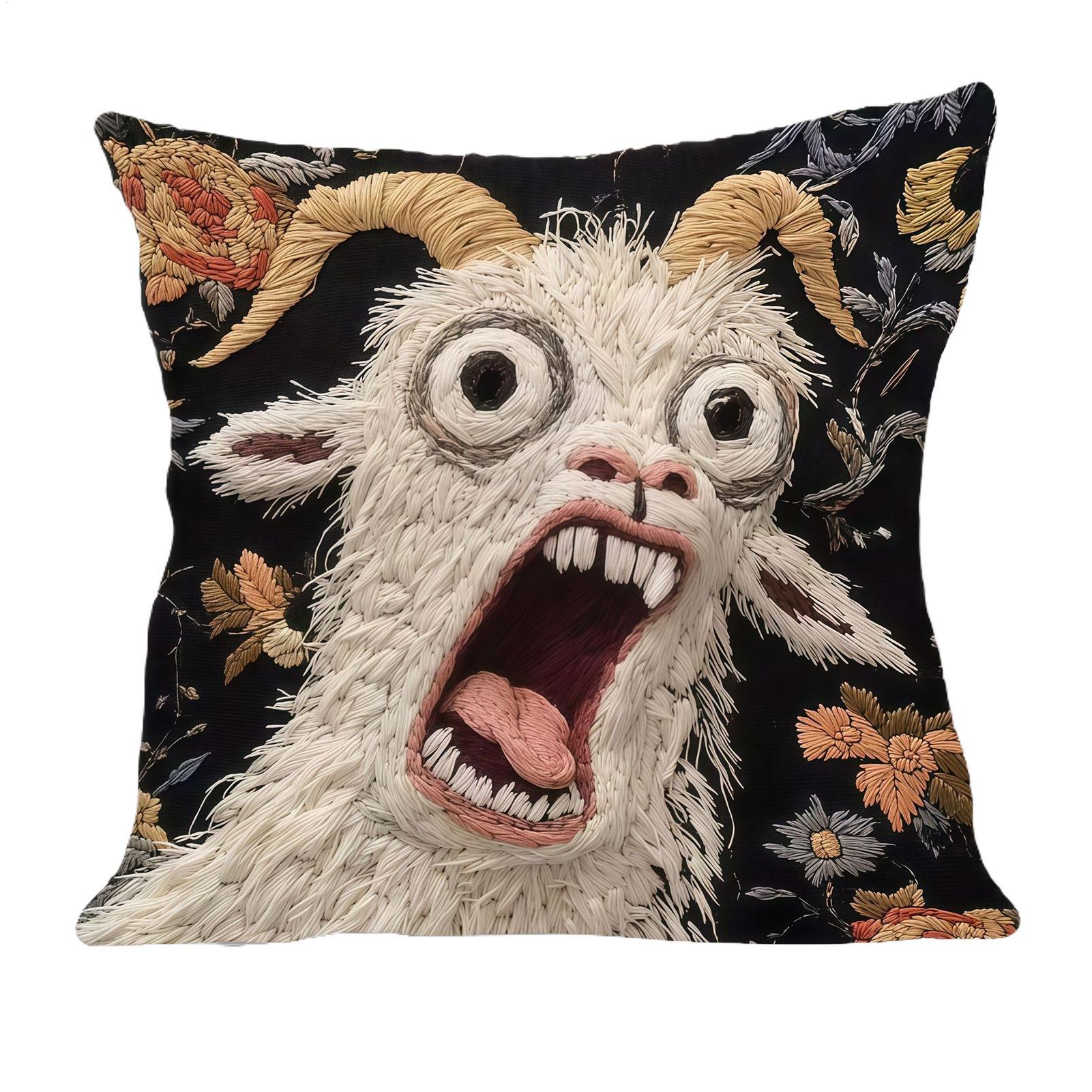 Pillow Cover 20X20 - Sarung Bantal Kambing Berteriak 45X45Cm Pelindung