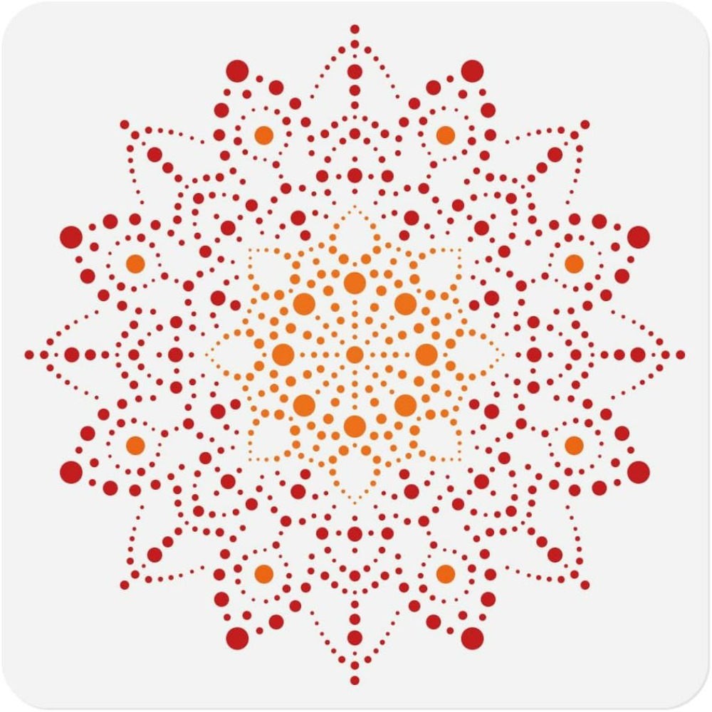 Templat Stensil Mandala Titik  - Home Textiles Products ulasan dan harga