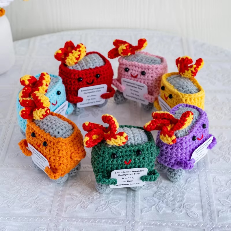 Boneka Dumpster Fire Rajutan T - Home And Textiles Today ulasan dan harga