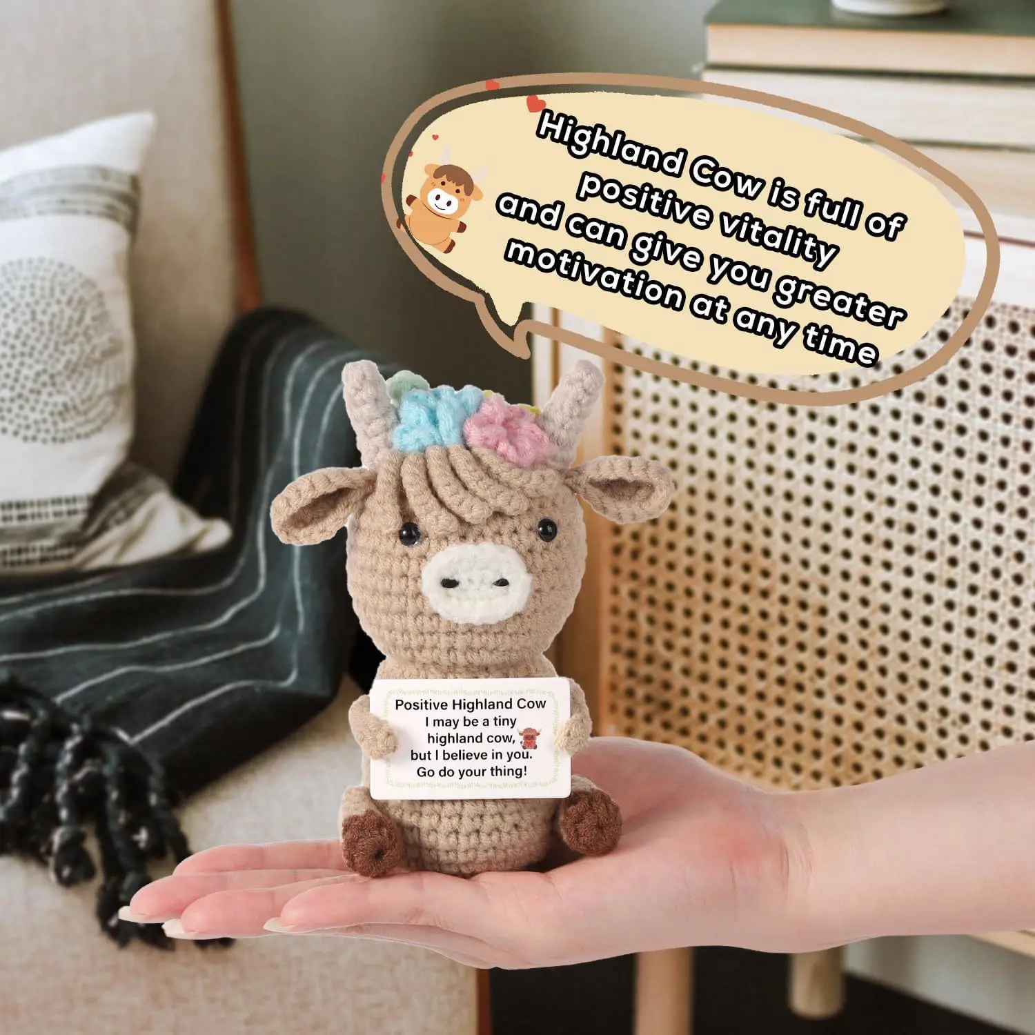 Boneka Sapi Emosional Rajutan  - Home And Textiles Today ulasan dan harga