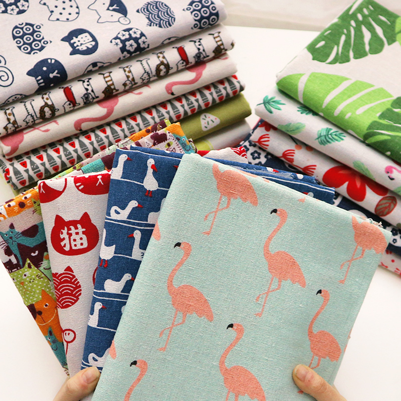 Flamingo Dicetak Kain Linen Ka - Hot Home Of Textiles ulasan dan harga