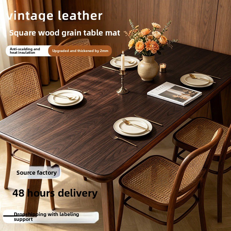 Alas Meja Kulit Imitasi Serat  - Home Textiles Today News ulasan dan harga