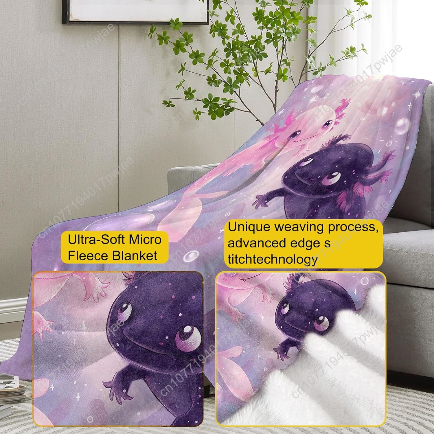 Selimut Axolotl Lucu Selimut F - Home Of Textiles ulasan dan harga