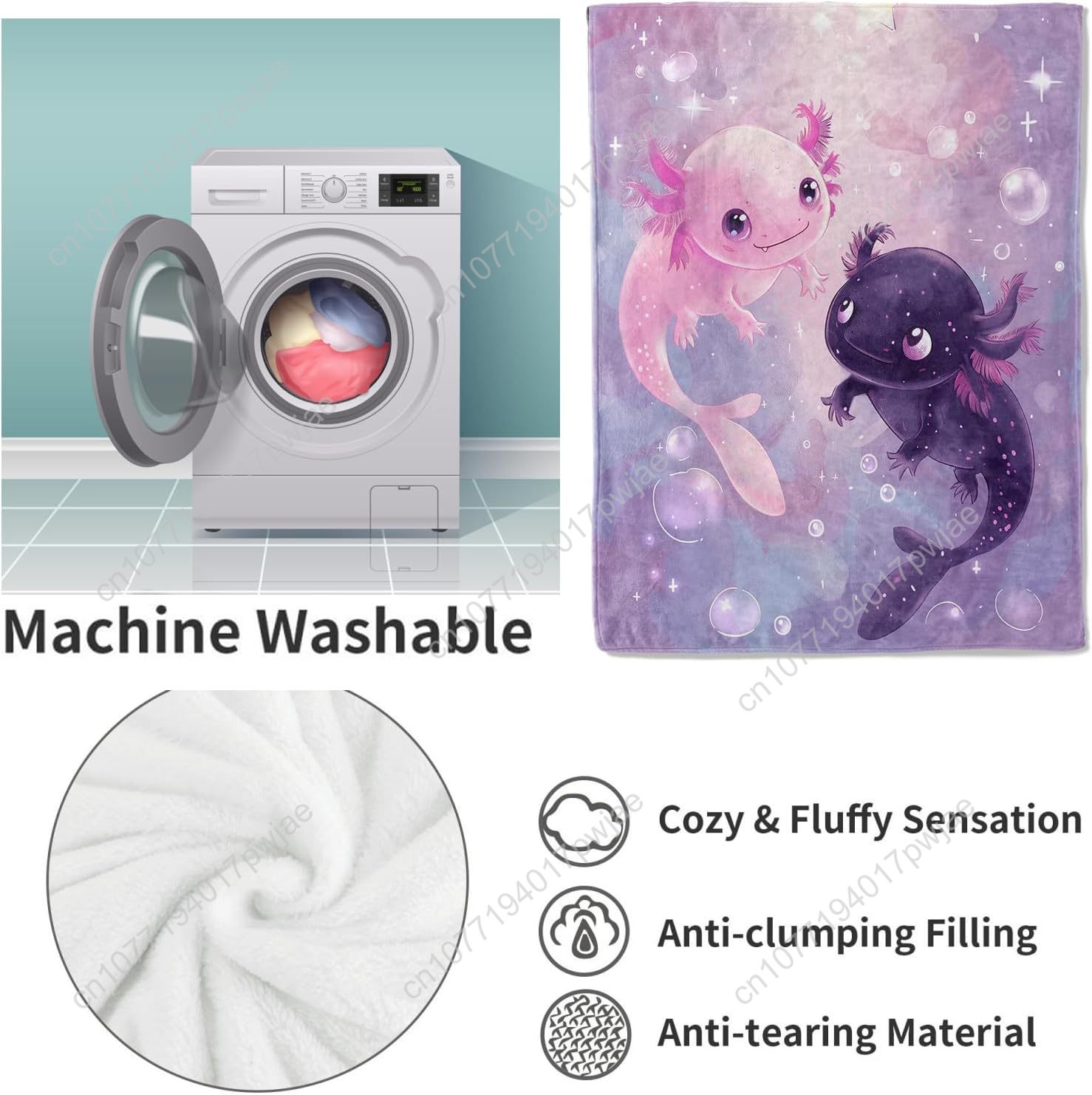 Selimut Axolotl Lucu Selimut F - Home Of Textiles ulasan dan harga