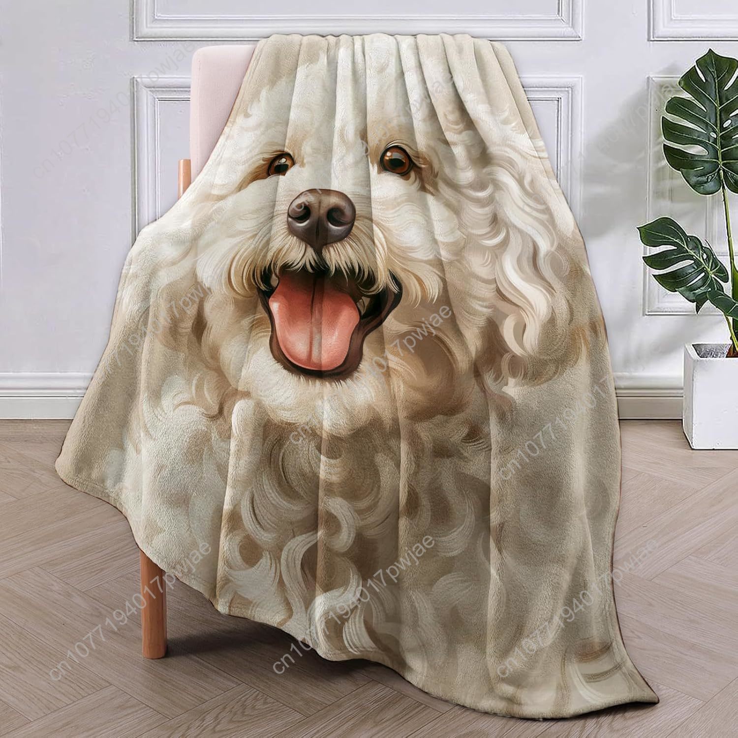 Selimut Potret Poodle yang Men - Home Of Textiles ulasan dan harga