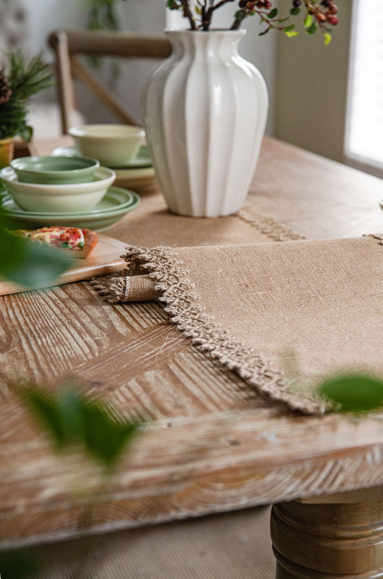 Taplak meja rami Linen antik r - Home Textiles Today News ulasan dan harga