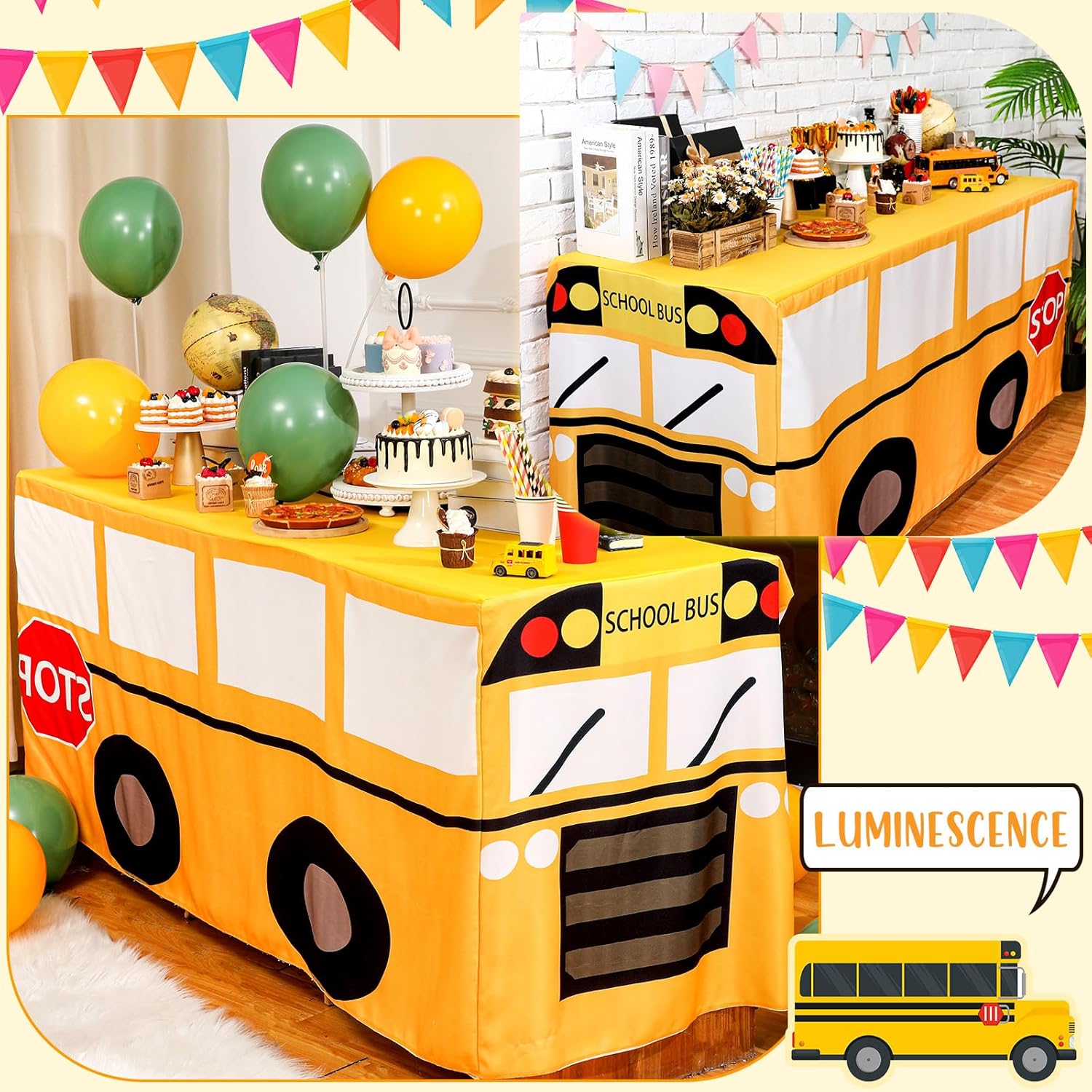 Taplak Meja Bus Sekolah Kartun - Home Textiles Today News ulasan dan harga